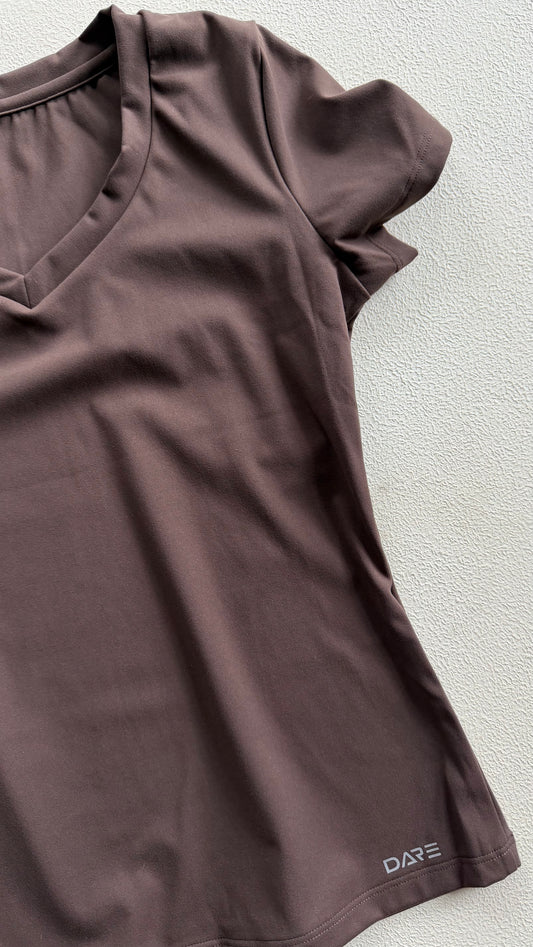 Café Essence V-neck Short Sleeve